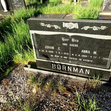 BORNMAN Johan C. 1898-1979 & Anna M. 1909-1988