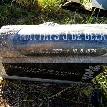 BEER Matthys J., de 1927-1974