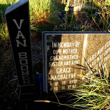BOOMEN Grace Magdalene, van 1931-1992
