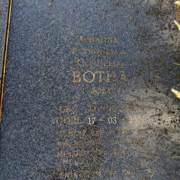 BOTHA Johanna Petronella Cornelia 1924-2011