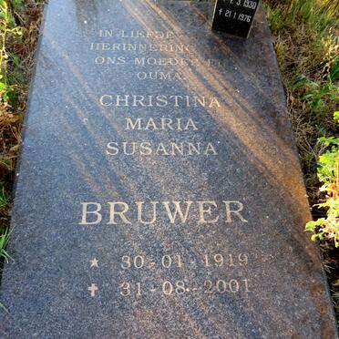 BRUWER Christina Maria Susanna 1919-2001