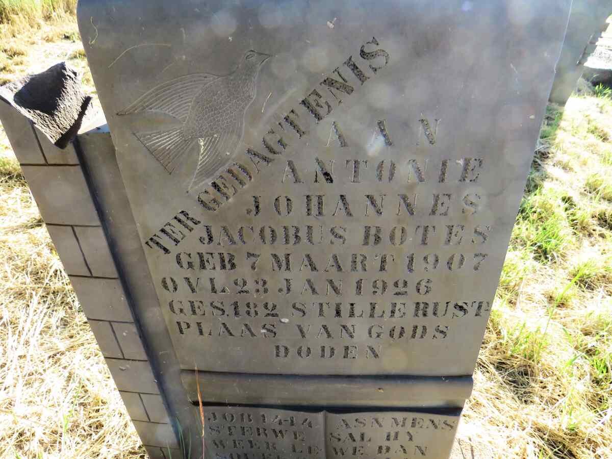 BOTES Antonie Johannes Jacobus 1907-1926