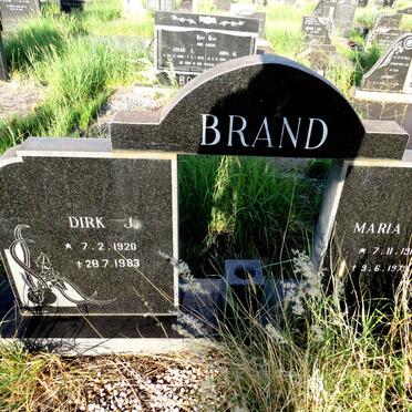 BRAND Dirk J. 1920-1983 & Maria 1919-1979
