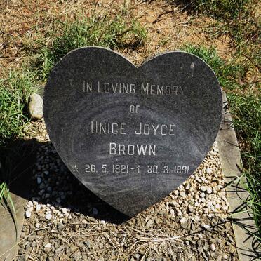 BROWN Unice Joyce 1921-1991