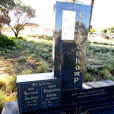 BREDENKAMP Barend Jacobus 1894-1937 & Magdalena Lovinia STRYDOM 1897-1983
