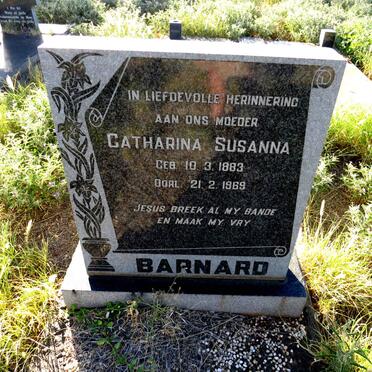 BARNARD Catharina Susanna 1883-1969