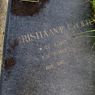 CLOETE Christiaan P. 1903-1977