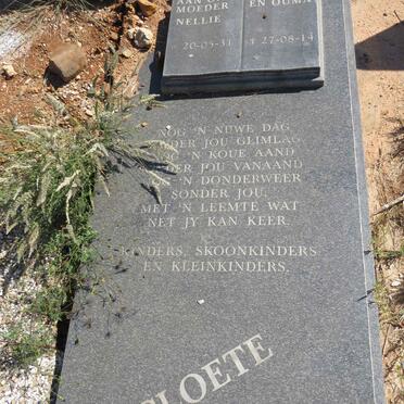 CLOETE Nellie 1931-2014