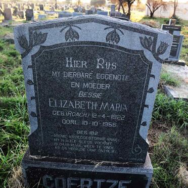 COERTZE Elizabeth Maria nee ROACH 1922-1956