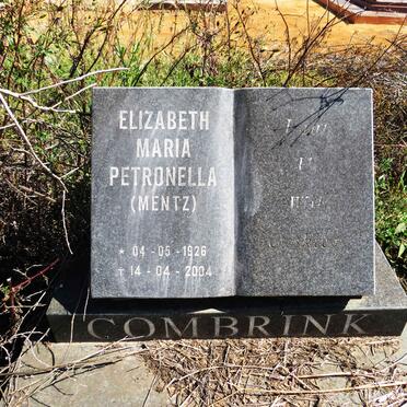 COMBRINK Elizabeth Maria Petronella nee MENTZ 1926-2004