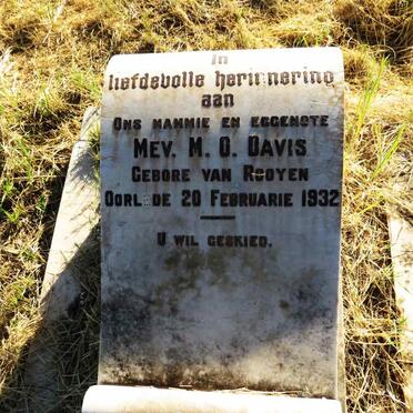 DAVIES M.O. nee VAN ROOYEN -1932