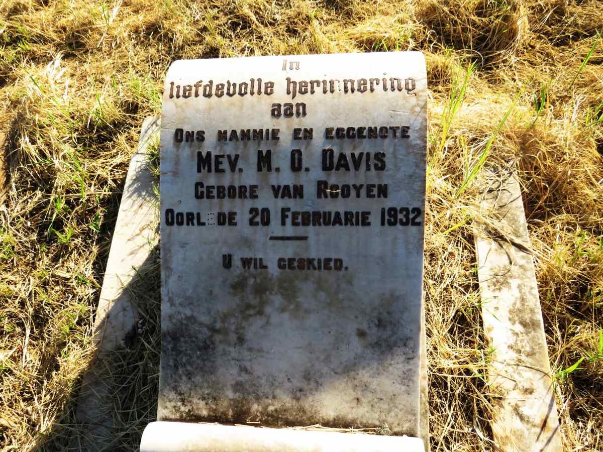 DAVIES M.O. nee VAN ROOYEN -1932
