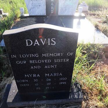 DAVIS Myra Maria 1930-1995