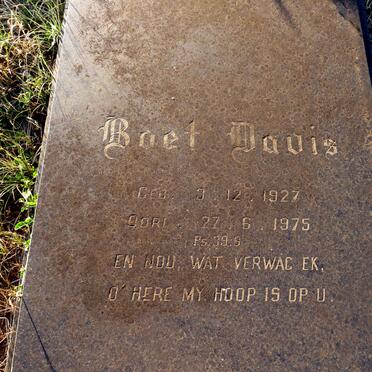 DAVIS Boet 1927-1975