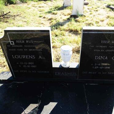 ERASMUS Lourens A. 1907-1987 & Dina C. 1914-1991