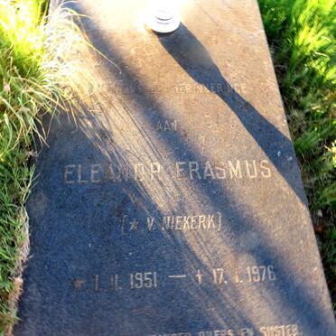 ERASMUS Eleanor nee VAN NIEKERK 1951-1976