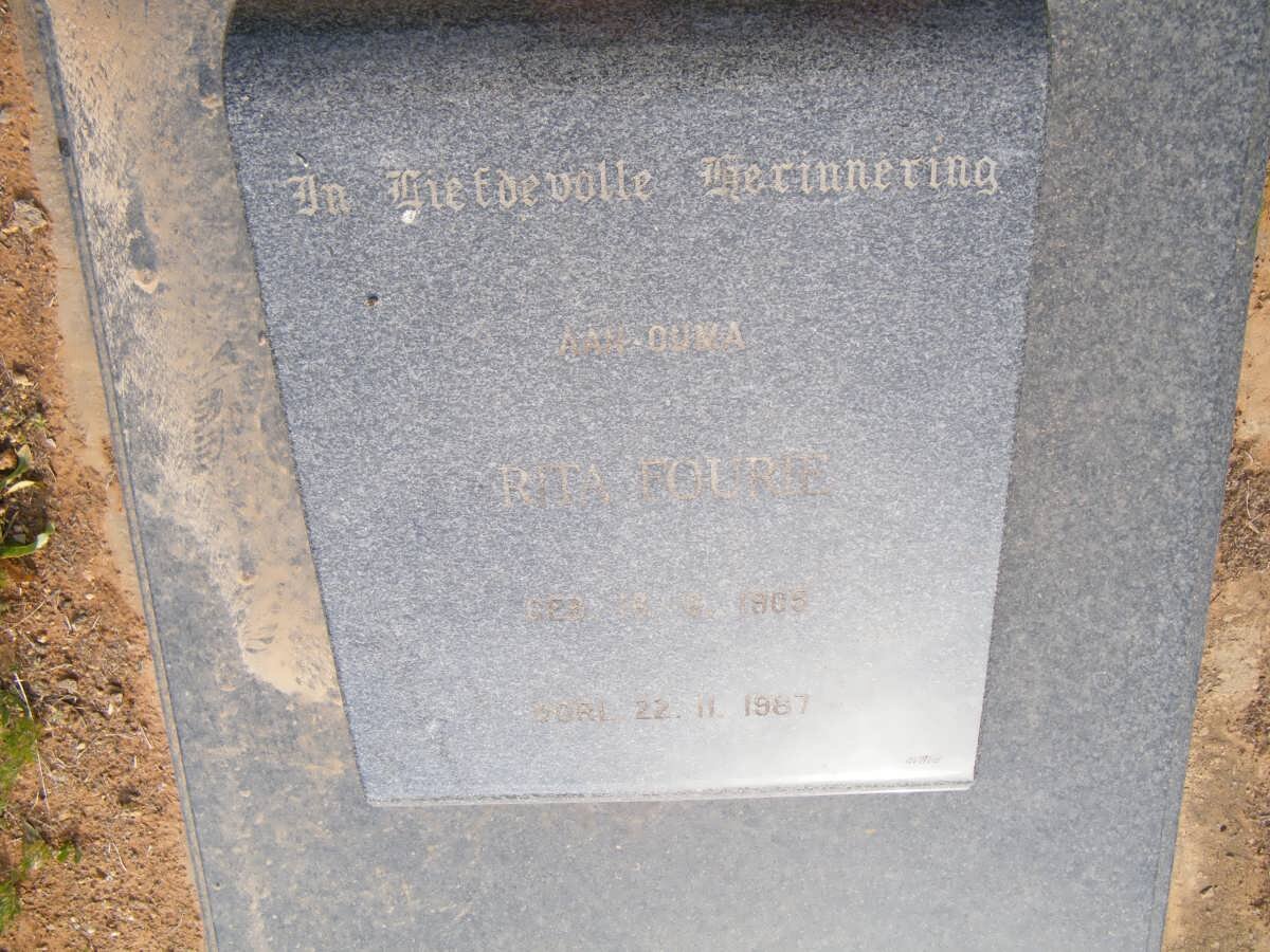 FOURIE Rita 1905-1987