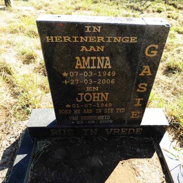 GASIE John 1949-  & Amina 1949-2006