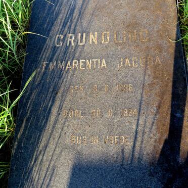 GRUNDLING Emmarentia Jacoba 1896-1984