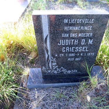 GRIESSEL Judith D.M. 1896-1975
