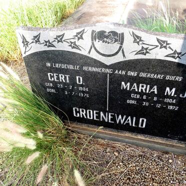 GROENEWALD Gert D. 1904-1976 & Maria M.J. 1904-1972