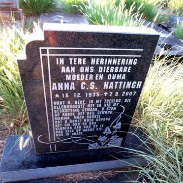 HATTINGH Anna C.S. 1935-2007