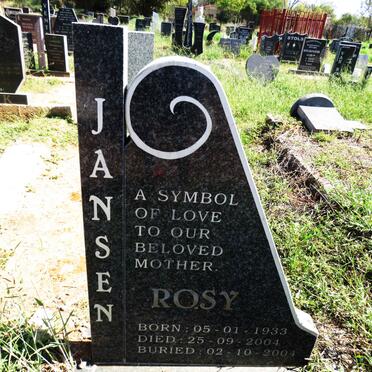 JANSEN Rosy 1933-2004