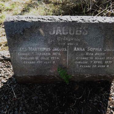 JACOBS Lourens Marthinus Jacobs 1878-1954 & Anna Sophia BRITZ 1884-1971