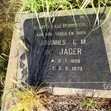 JAGER Johannes C.M., de 1898-1979