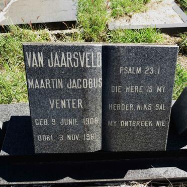 JAARSVELD Maartin Jacobus Venter, van 1906-1981