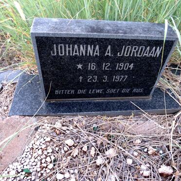 JORDAAN Johanna A. 1904-1977
