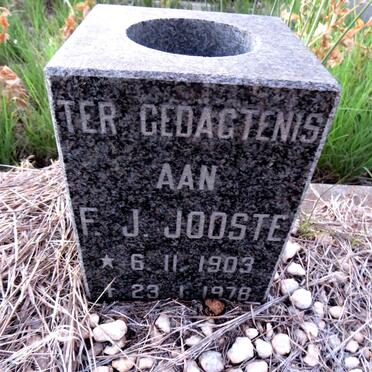 JOOSTE F.J. 1903-1978