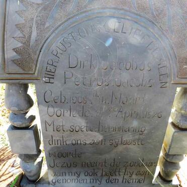 JACOBS Dirk Jacobus Petrus 1908-1926