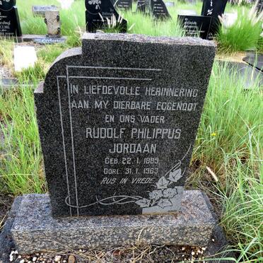 JORDAAN Rudolf Philippus 1889-1963