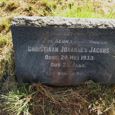 JACOBS Christiaan Johannes -1933