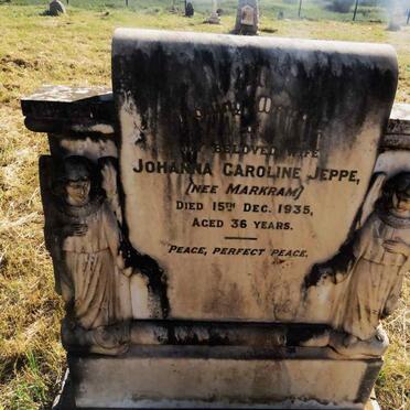 JEPPE Johanna Caroline nee MARKRAM -1935