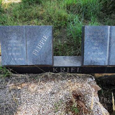 KRIEL Phillipus Albertus 1919-1988 & Maria Susanna SWART 1927-2011