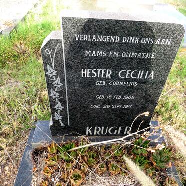 KRUGER Hester Cecilia nee CORNELIUS 1908-1971
