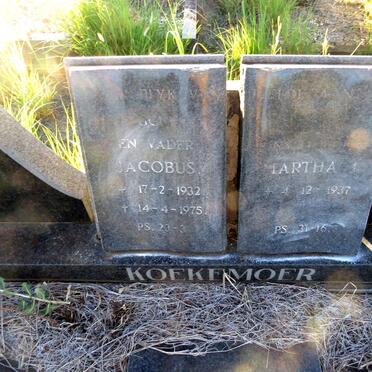 KOEKEMOER Jacobus 1932-1975 & Martha J. 1937-