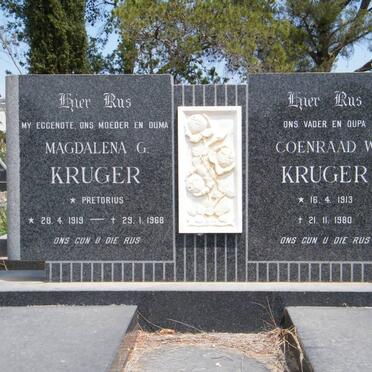 KRUGER Coenraad W. 1919-1980 &amp; Magdalena G. PRETORIUS 1919-1968