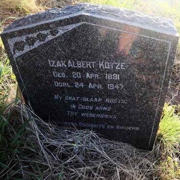 KOTZE Izak Albert 1891-1947