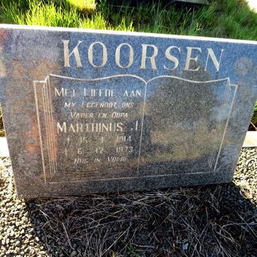 KOORSEN Marthinus J. 1914-1973