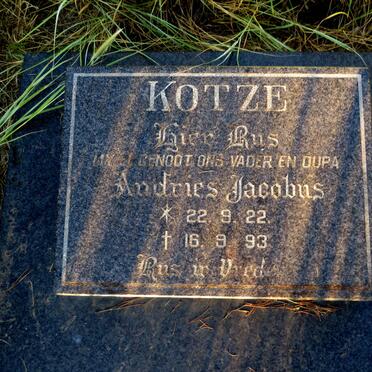 KOTZE Andries Jacobus 1922-1993