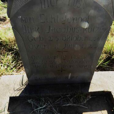 KOTZE Dirk Jacobus 1884-1922