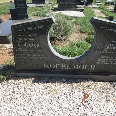 KOEKEMOER Lodewyk 1911-1981 & Miemie 1920-2000