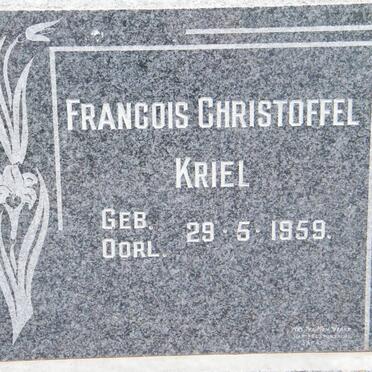 KRIEL Francois Christoffel 1959-1959