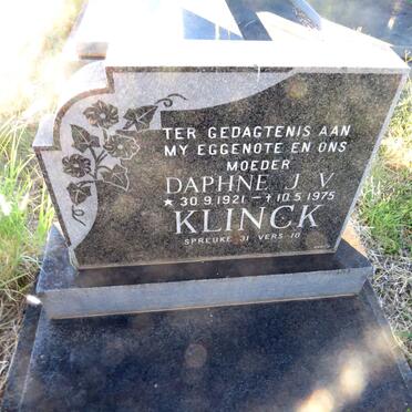 KLINCK Daphne J.V. 1921-1975