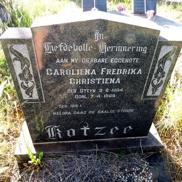 KOTZEE Caroliena Fredrika Christiena nee STEYN 1904-1968