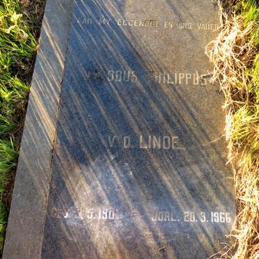 LINDE Jacobus Philippus, v.d. 1901-1966