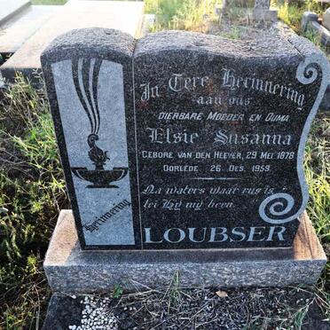 LOUBSER Elsie Susanna nee VAN DEN HEEVER 1878-1959
